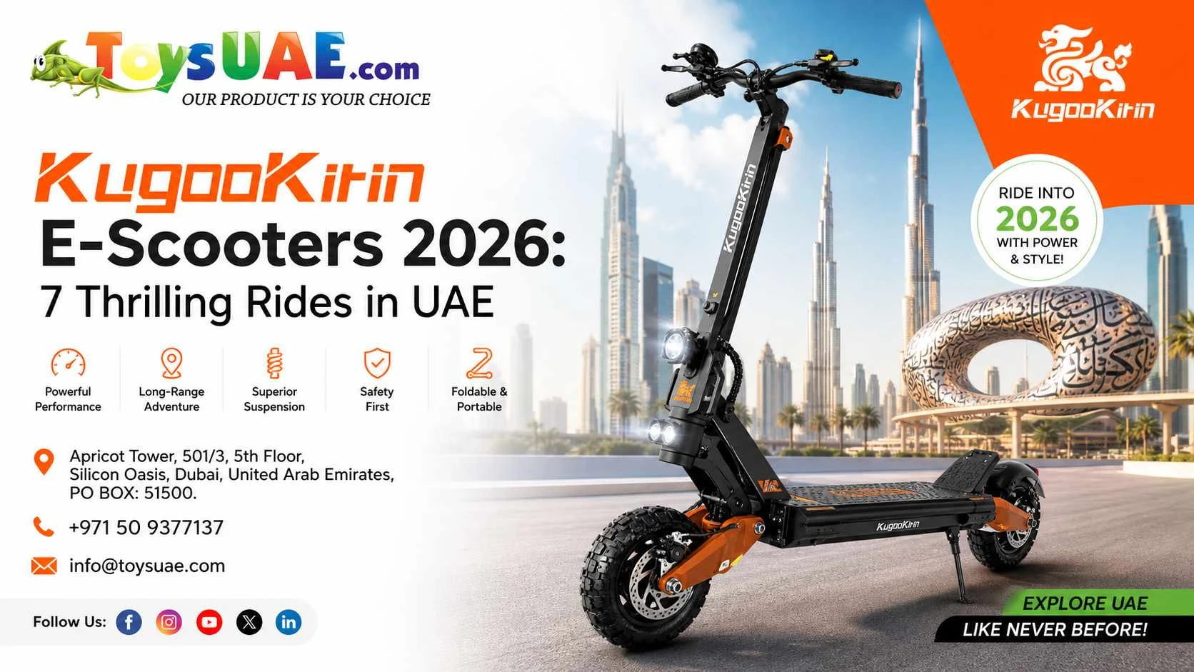 KugooKirin E-Scooters 2026: 7 Thrilling Rides in UAE